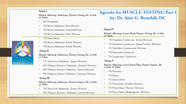 8q > Muscle Testing Series - Part 1 (Studio version in color)  - Dr. Alan G.  Beardall DC (STREAMABLE VIDEOS)